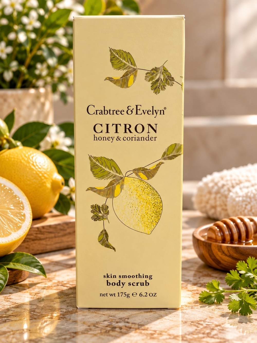 ✨ RARE / DISCONTINUED ✨ Crabtree & Evelyn Citron Honey Body Scrub NIB